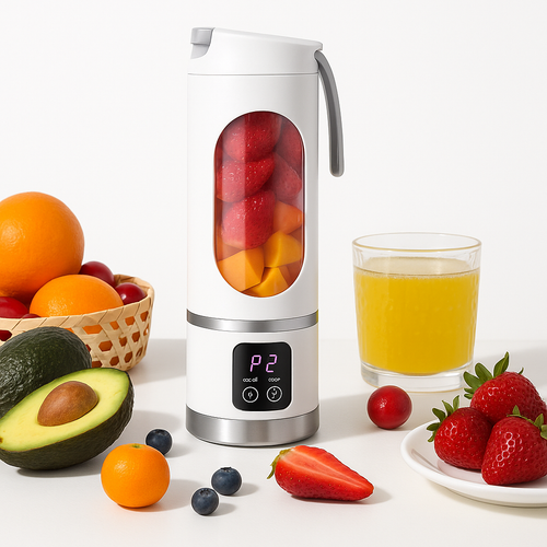 BlendPro™ Portable Juicer – 10-Blade USB Blender Cup (450ml) for Smoothies, Shakes & Ice Crushing
