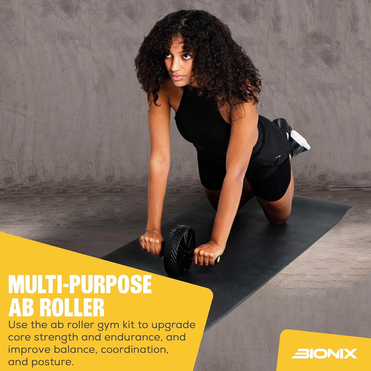 CoreX™ Ab Roller Wheel – Non-Slip Handles & Knee Mat for Home Workouts
