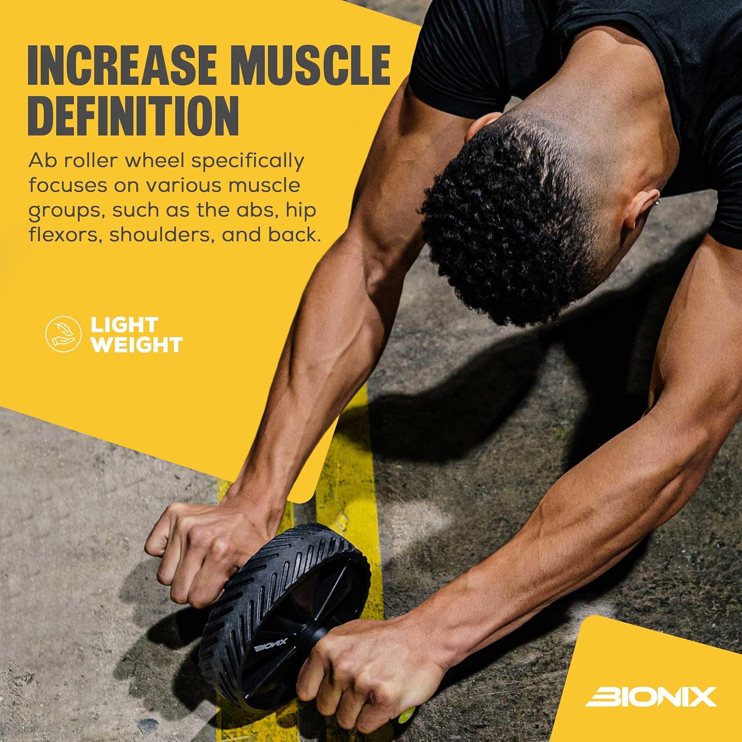 CoreX™ Ab Roller Wheel – Non-Slip Handles & Knee Mat for Home Workouts