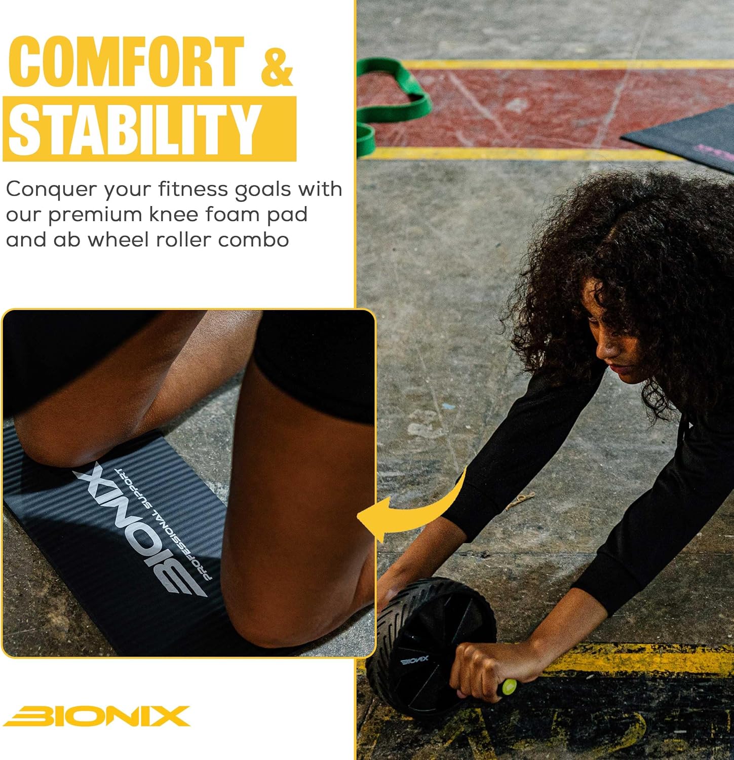 CoreX™ Ab Roller Wheel – Non-Slip Handles & Knee Mat for Home Workouts