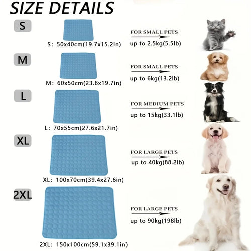 ChillPaws™ Cooling Mat – XL Summer Bed for Dogs & Cats, Durable & Comfy
