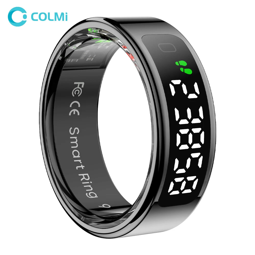 Colmi™ R12 Smart Ring – Touch Display, Wireless Charging, Health Tracking, 5ATM Waterproof