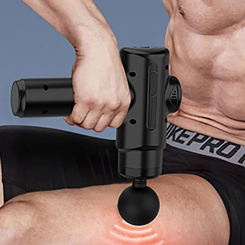 MuscleEase™ Electric Massage Gun – Deep Tissue Massager with 8 Heads for Back, Arms & Legs