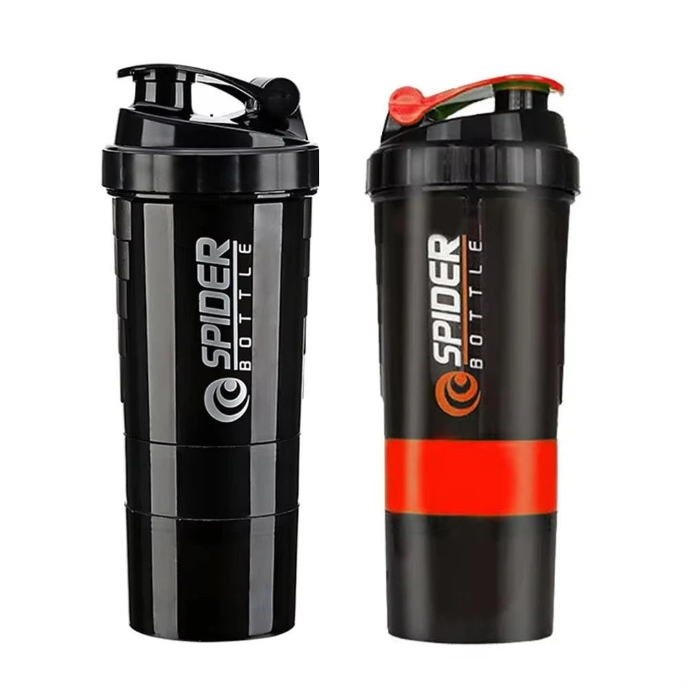 PowerMix™ 3-Layer Shaker Bottle – Protein, Water & Supplement Cup for Gym & Fitness