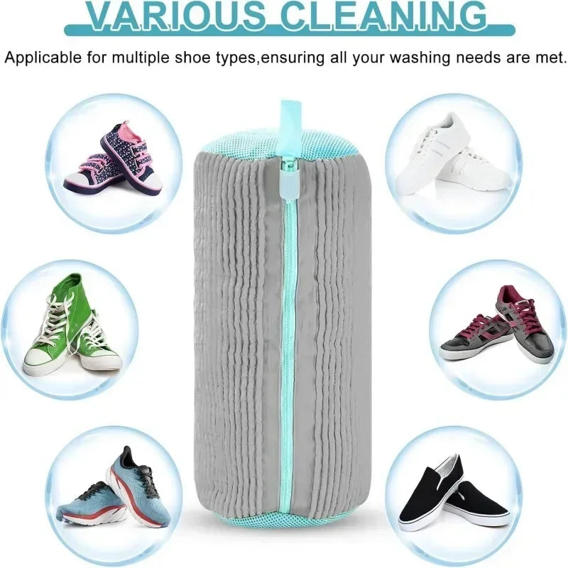 ShoeShield™ Wash & Dry Bag – Soft Fiber, Machine Washable, Adjustable Strap