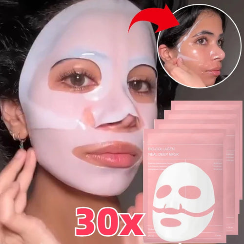 Bio Collagen™ Hydrating Face Mask – Deep Moisture, Brightening & Skin Refresh (1/5/10/20 Pack)