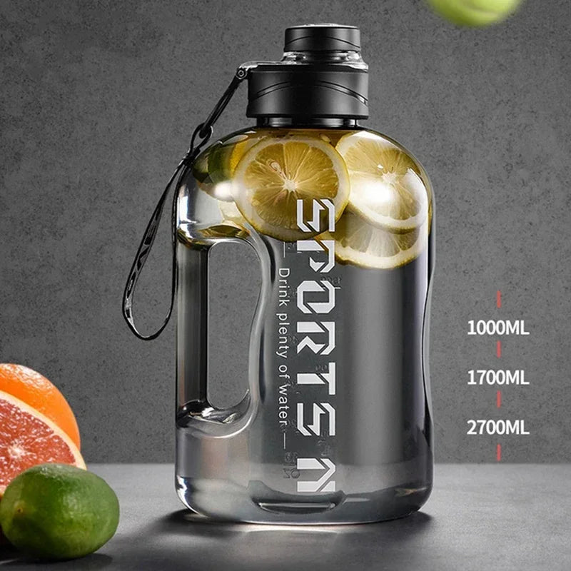 HydroMax™ Sports Water Bottle – 1.7L/2.7L Large-Capacity Gym & Outdoor Kettle for Men