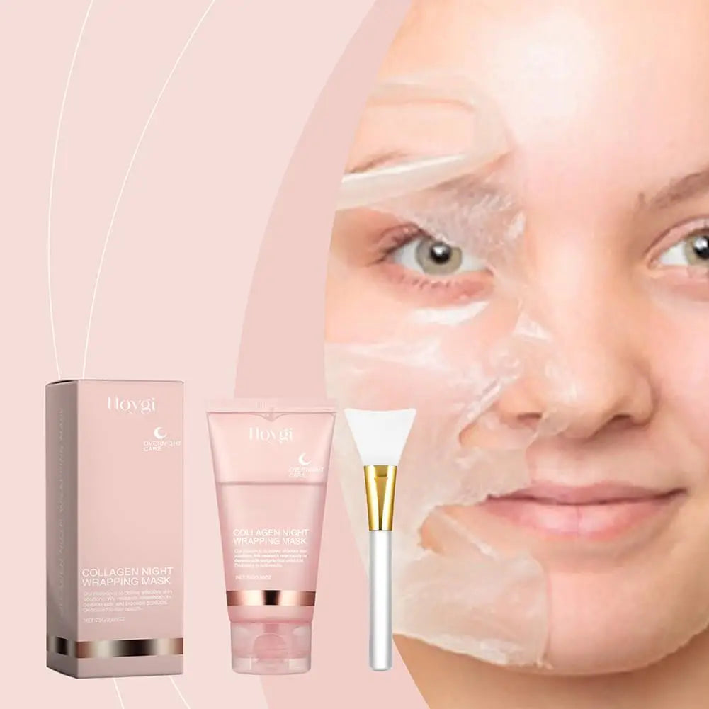 Korean Collagen™ Overnight Mask – Deep Hydration & Peel-Off Night Care Cream (75ml)