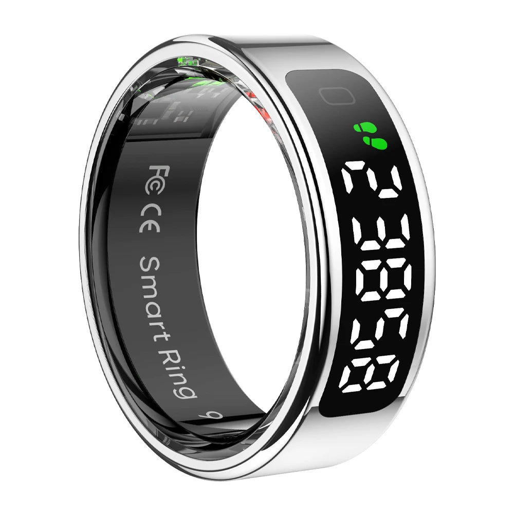 Colmi™ R12 Smart Ring – Touch Display, Wireless Charging, Health Tracking, 5ATM Waterproof