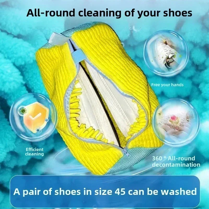 ShoeShield™ Wash & Dry Bag – Soft Fiber, Machine Washable, Adjustable Strap