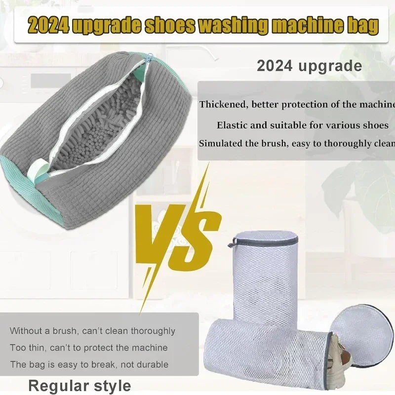 ShoeShield™ Wash & Dry Bag – Soft Fiber, Machine Washable, Adjustable Strap