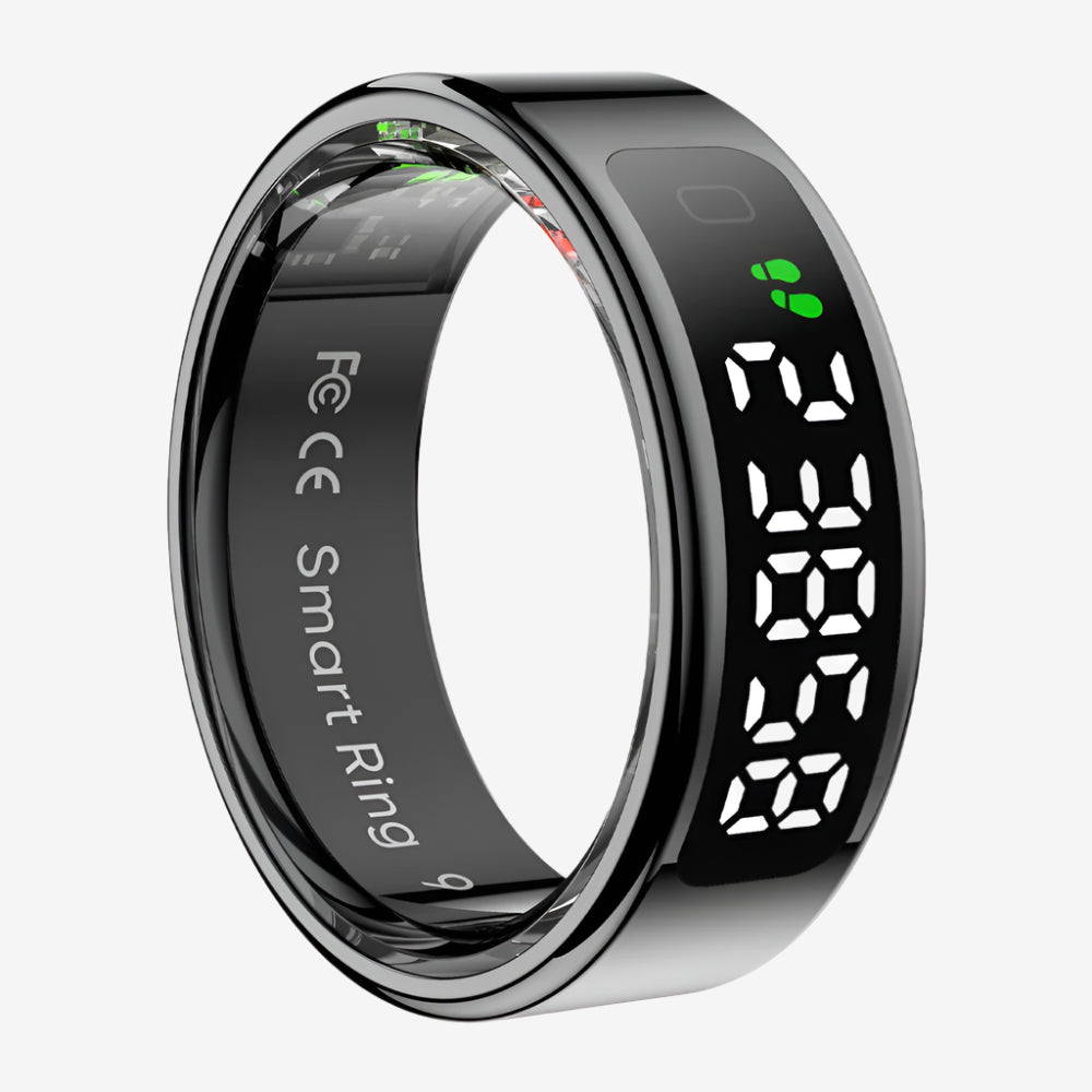 Colmi™ R12 Smart Ring – Touch Display, Wireless Charging, Health Tracking, 5ATM Waterproof
