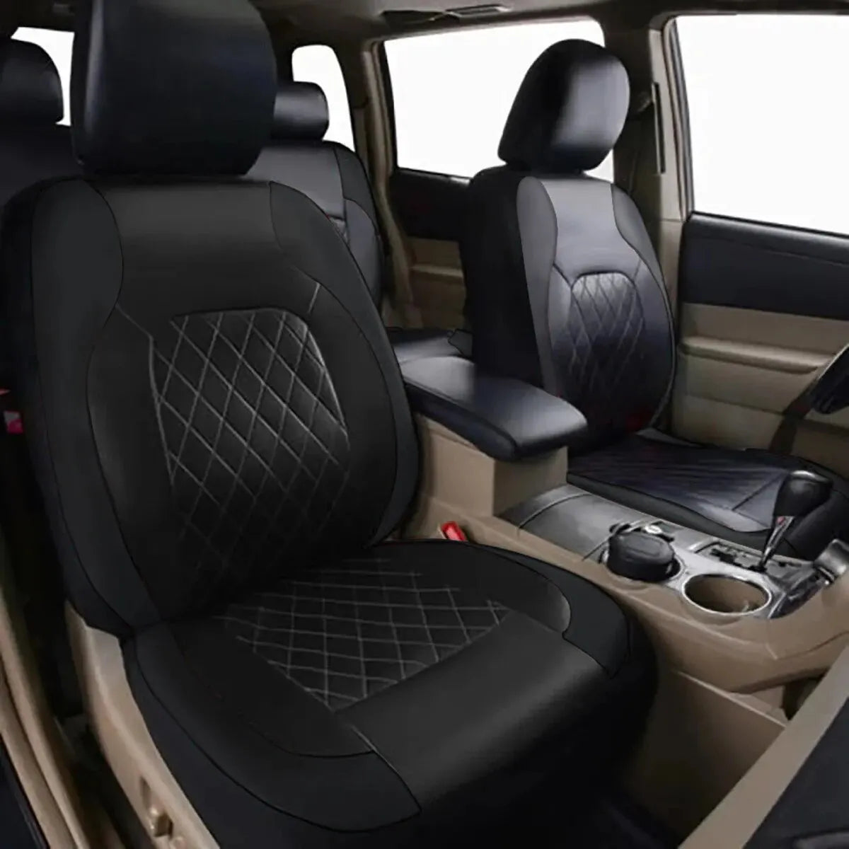 DriveGuard™ All-Season PU Leather Car Seat Cover – Waterproof & Universal Fit