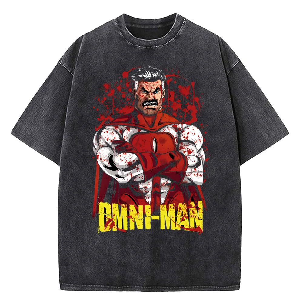 Invincible Hero™ Vintage-Wash Tee – Premium Cotton Unisex Summer T-Shirt