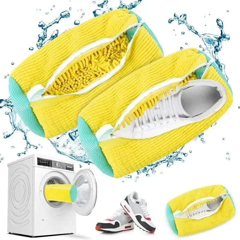 ShoeShield™ Wash & Dry Bag – Soft Fiber, Machine Washable, Adjustable Strap