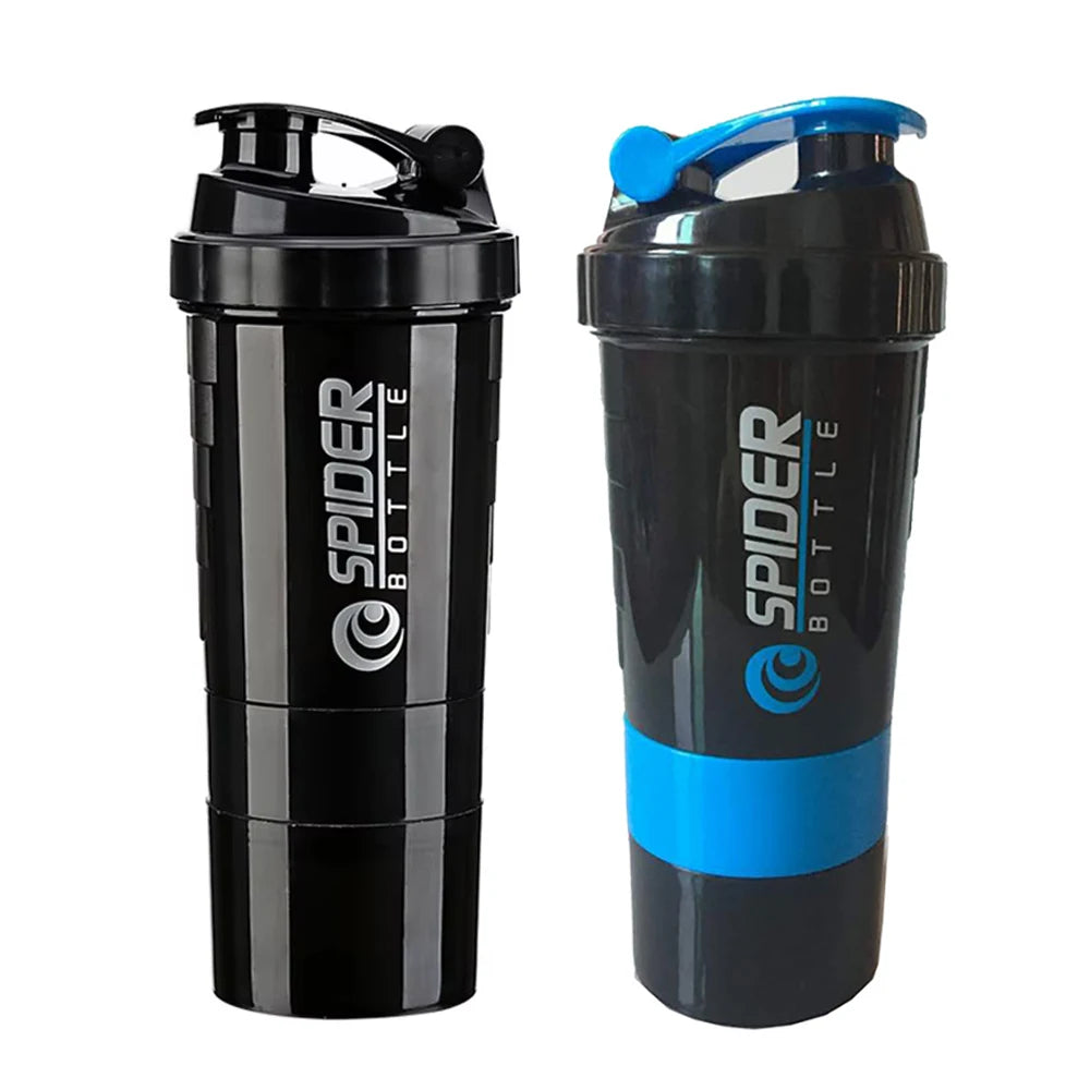 PowerMix™ 3-Layer Shaker Bottle – Protein, Water & Supplement Cup for Gym & Fitness