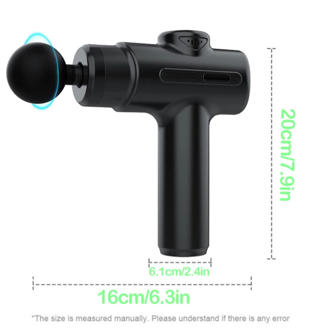 MuscleEase™ Electric Massage Gun – Deep Tissue Massager with 8 Heads for Back, Arms & Legs